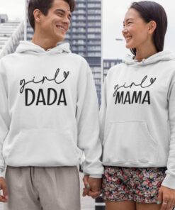 Girl Dad & Girly Mama Matching Outfits Set, Perfect Parents of Girls Gift