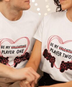 Matching Set for Couples: Be My Player One & Two, Lovers Outfits, Gift for Couples, Valentine's Day, Gaming Couples, Geek Couple Outfits